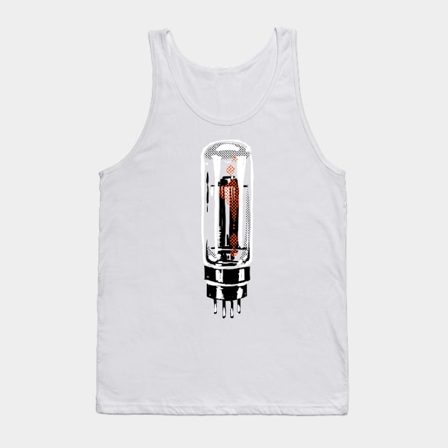 Vintage style vacuum tube illustration Tank Top by SerifsWhiskey